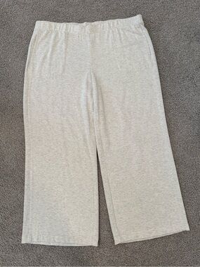 Soma Wknd Light Heather Gray Wide Leg Knit Lounge Pants XXL